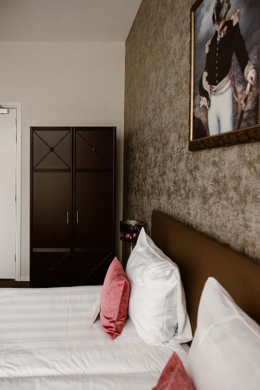 Postel nebo postele na pokoji v ubytování Hotel Amerika