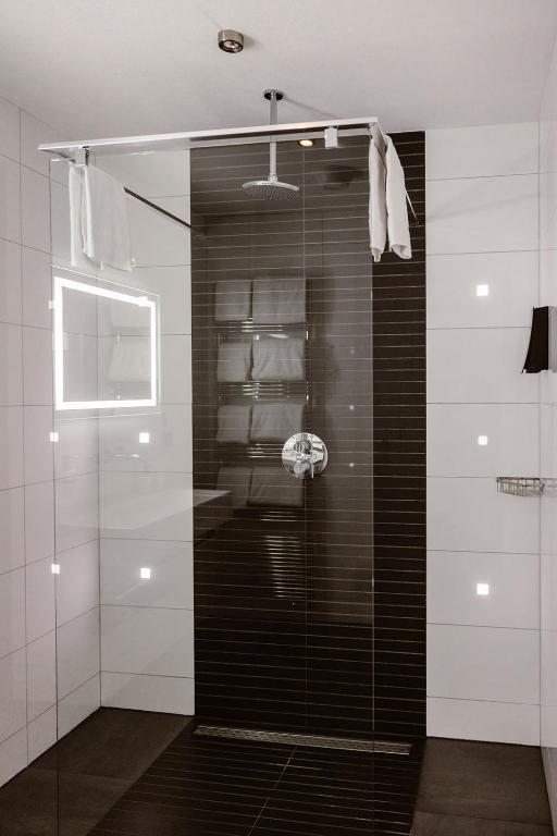 Koupelna v ubytování Hotel Amerika