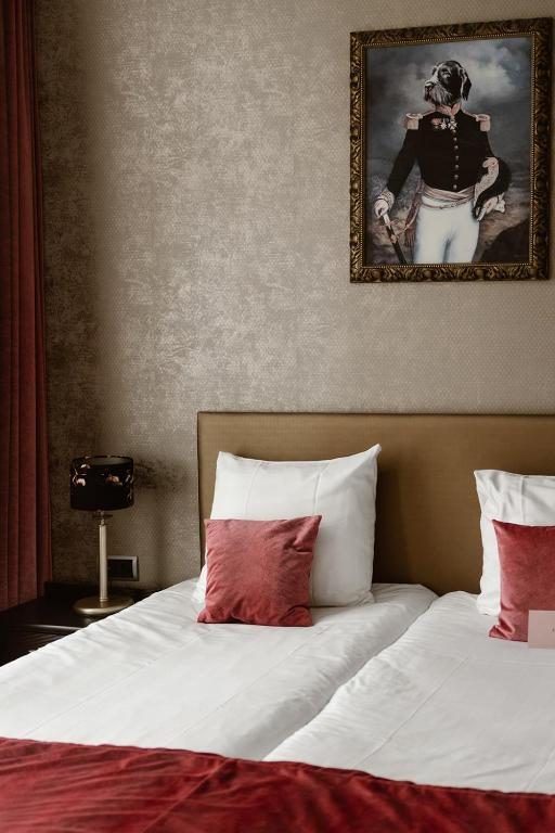 Postel nebo postele na pokoji v ubytování Hotel Amerika