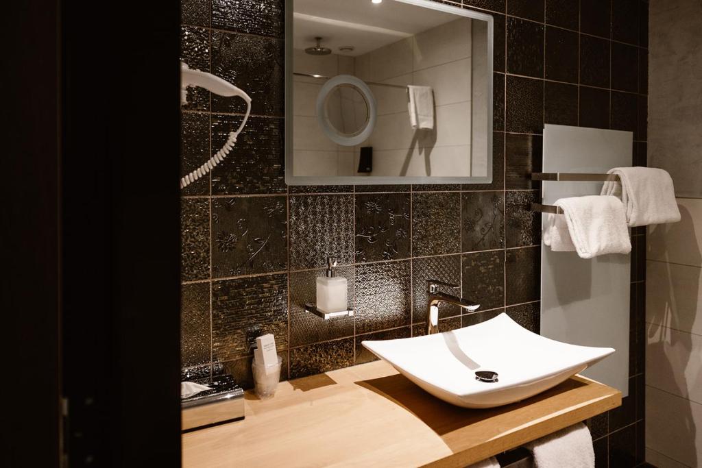 Koupelna v ubytování Hotel Amerika