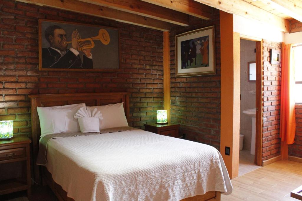 Postel nebo postele na pokoji v ubytování Casa Diez-59 Guanajuato Capital