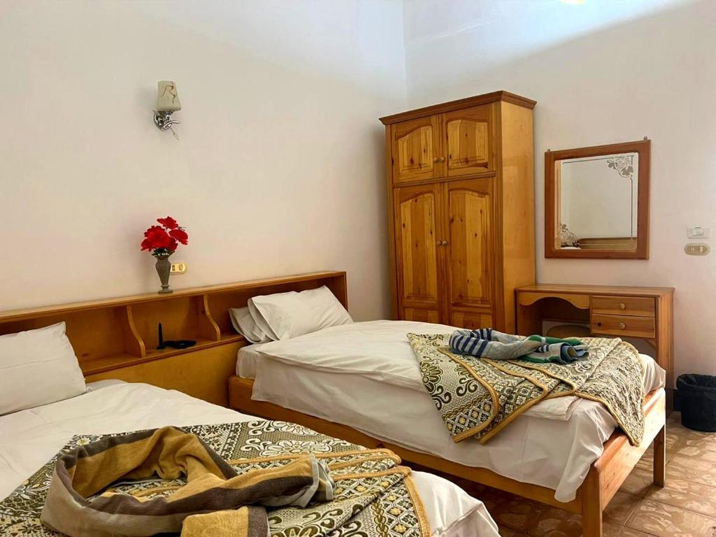 Postel nebo postele na pokoji v ubytování Janat Elsahara Hotel