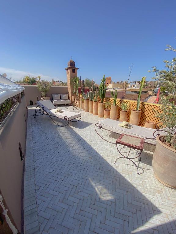 Balkón nebo terasa v ubytování Riad Dar Marrakcha