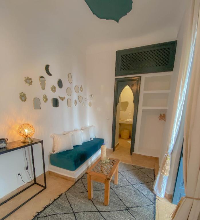 Posezení v ubytování Riad Dar Marrakcha