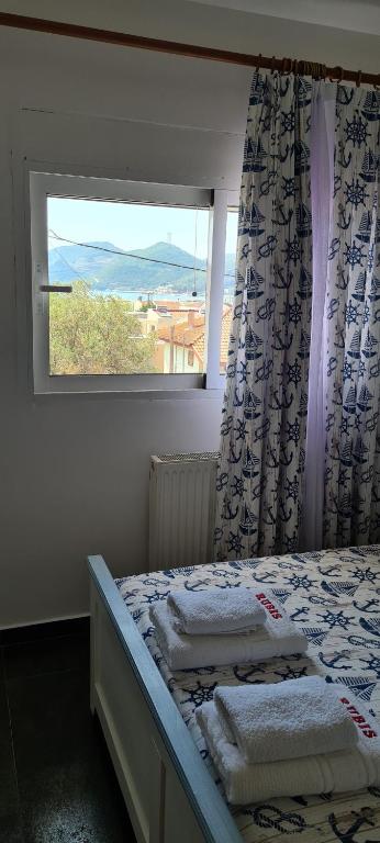 Posteľ alebo postele v izbe v ubytovaní VILLA IRAKLITSA SEA VIEW
