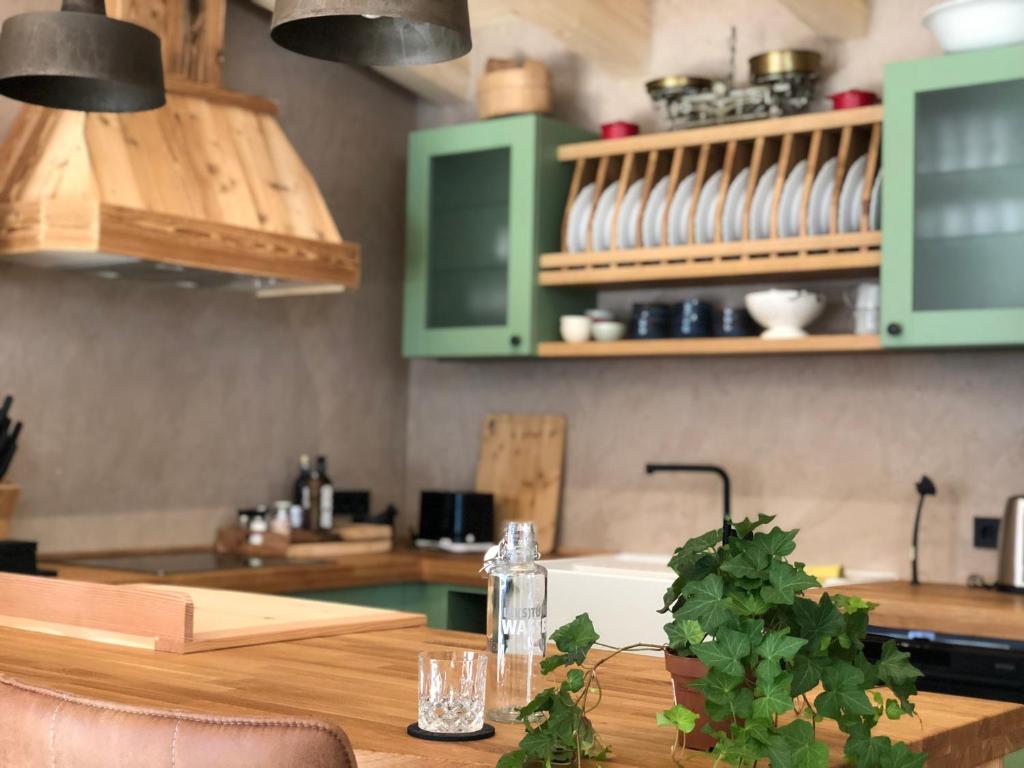 Kuchyň nebo kuchyňský kout v ubytování Löberbauer, Ferienwohnung