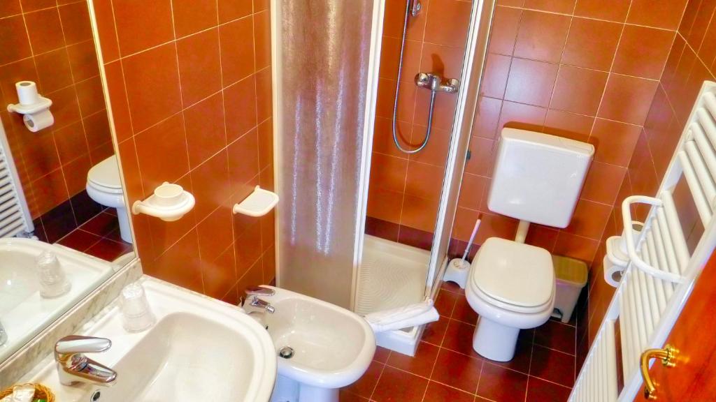 Koupelna v ubytování hotel Vajont