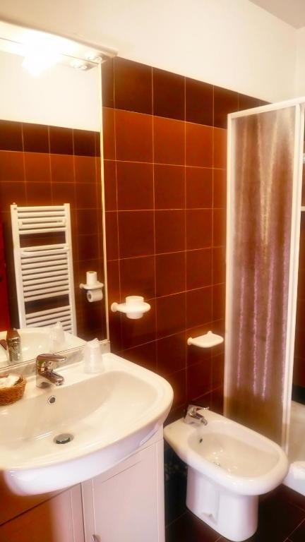 Koupelna v ubytování hotel Vajont