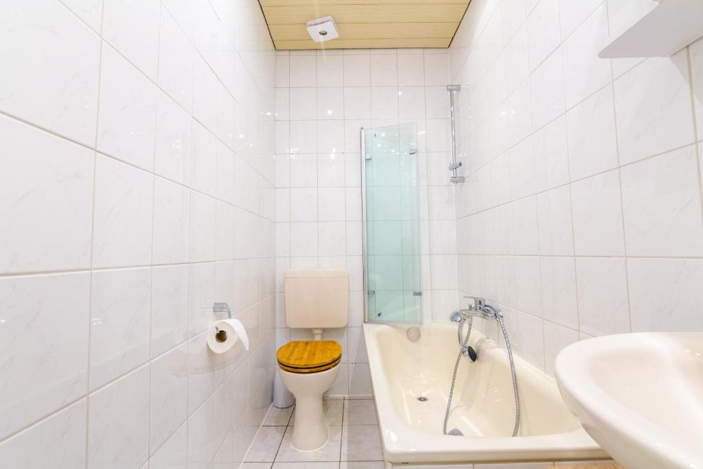 Koupelna v ubytování Ferienwohnung Oberhausen Alstaden