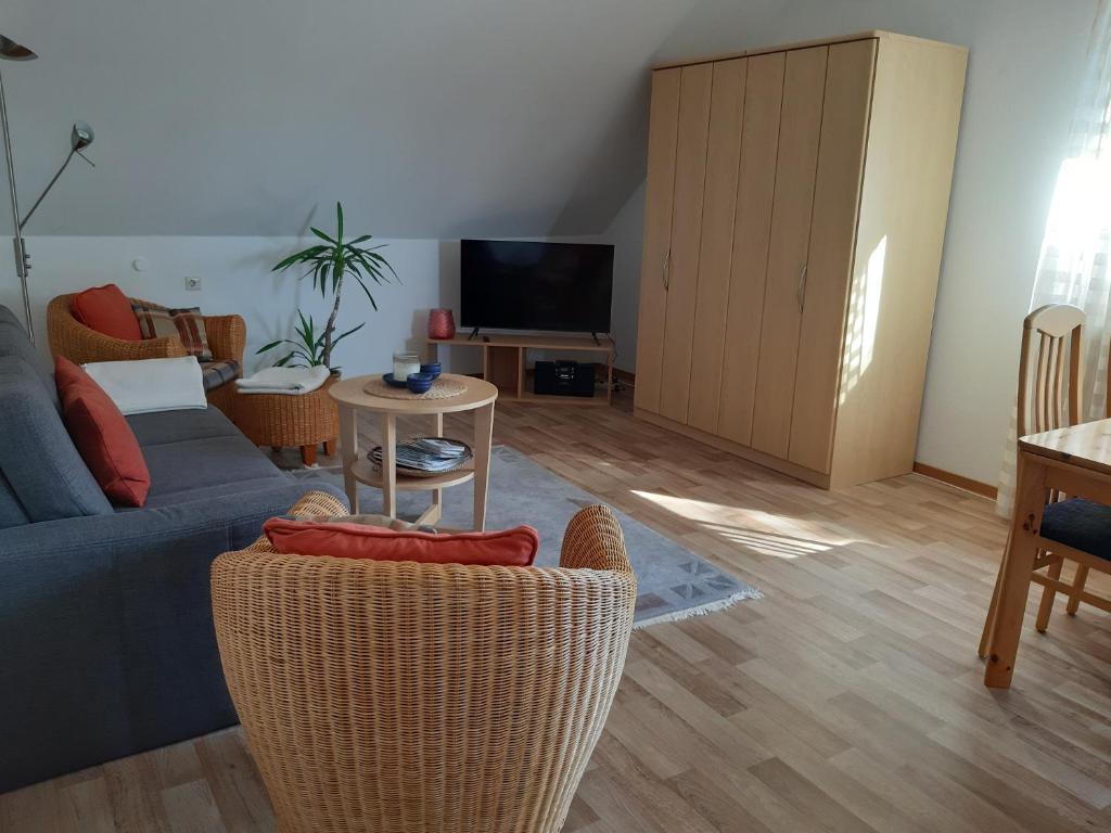 TV a/nebo společenská místnost v ubytování Apartment Peters