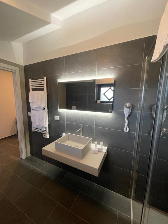 Koupelna v ubytování Hotel Sant'Elia