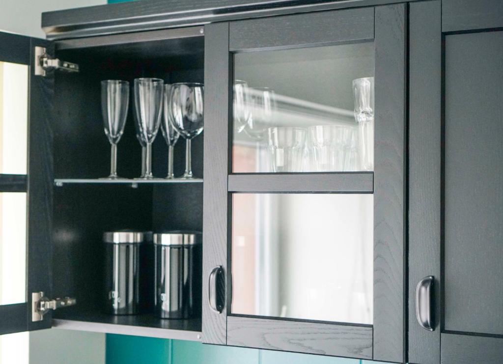 Kuchyň nebo kuchyňský kout v ubytování Apartment Secret