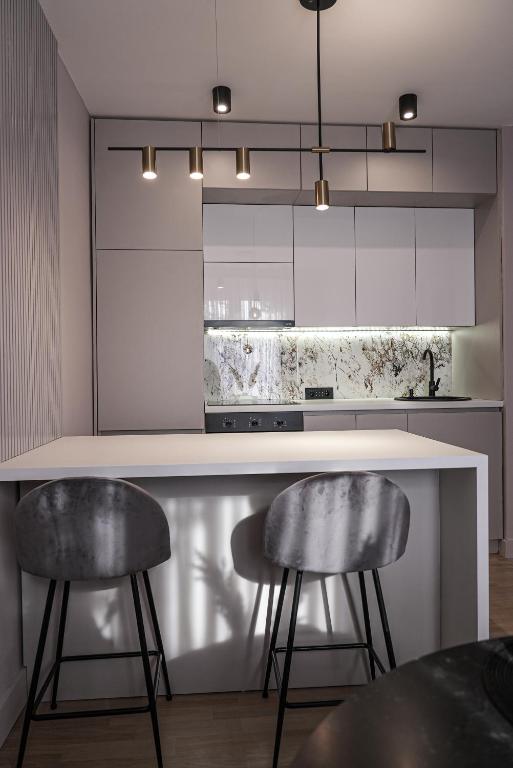 Kuchyň nebo kuchyňský kout v ubytování ZEST Residence
