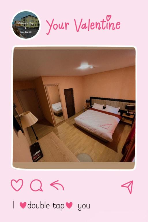 Postel nebo postele na pokoji v ubytování Green Hotel ANG