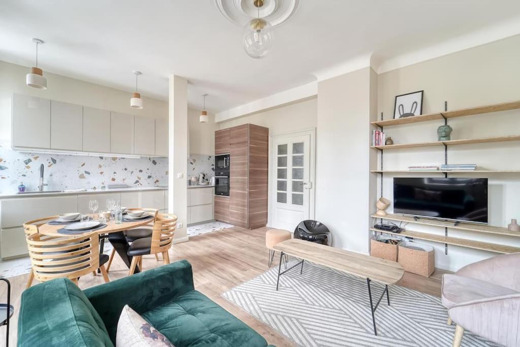 Η κουζίνα ή μικρή κουζίνα στο Appartement design Metz avec vue
