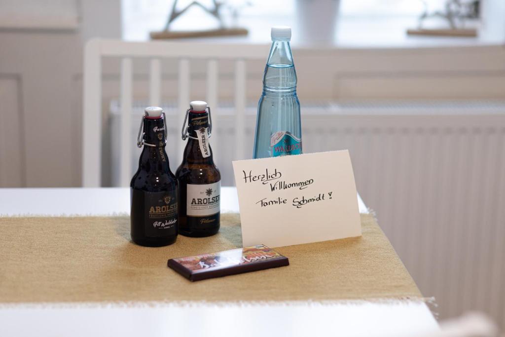 Nápoje v ubytování Apartment 54 - Ferienwohnung Bad Arolsen
