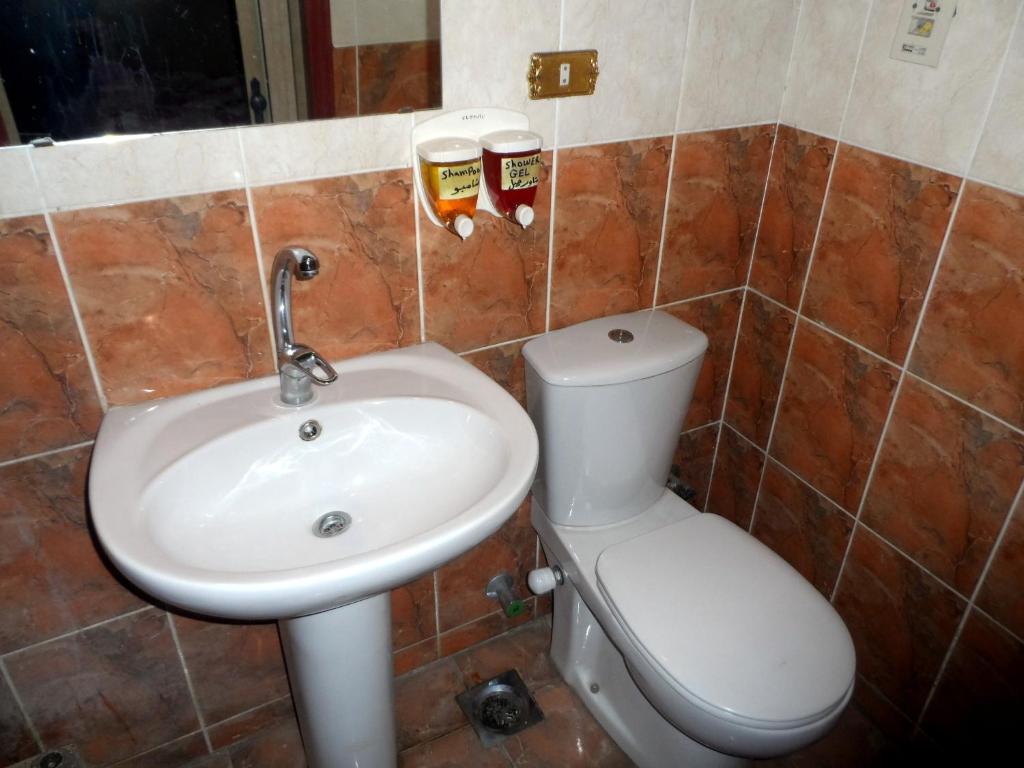 Koupelna v ubytování Hostel Vienna