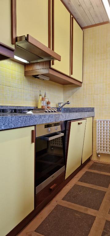 Kuchyň nebo kuchyňský kout v ubytování Chalet Yvonne