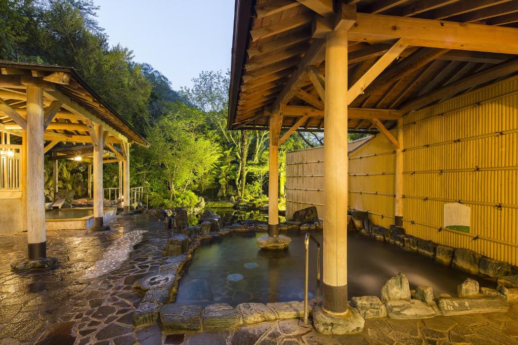 Zahrada ubytování Ryokan Fushioukaku