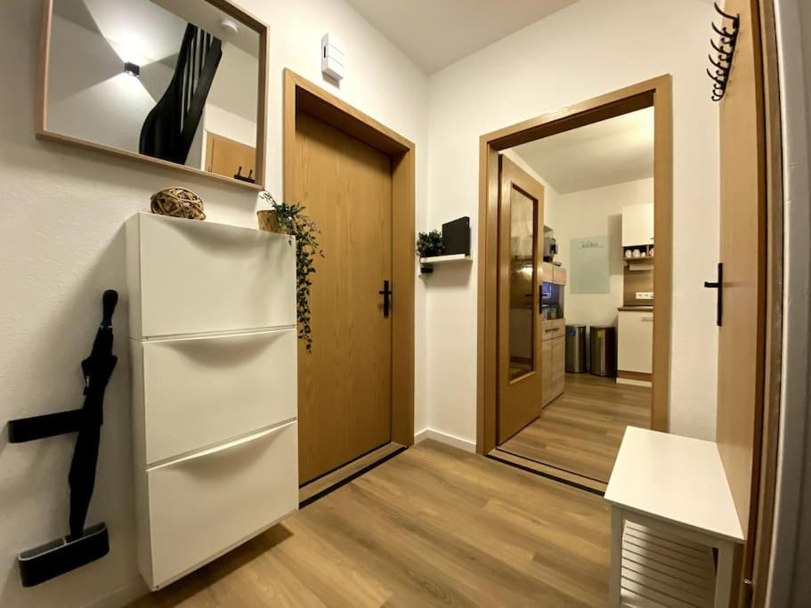Kuchyň nebo kuchyňský kout v ubytování Ferienhaus Kiebitznüst in Emden