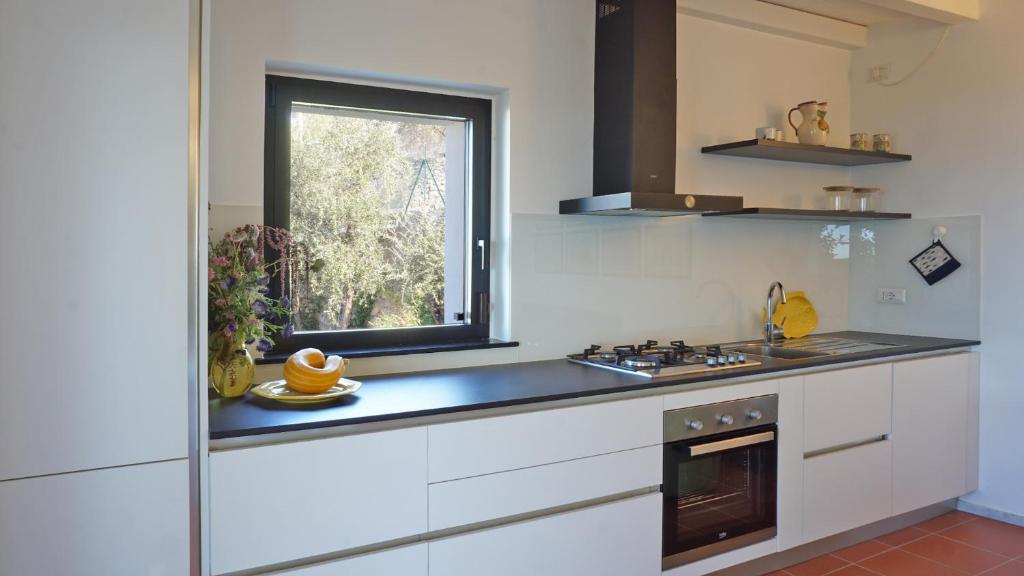 A kitchen or kitchenette at Miralunga Villetta Gialla