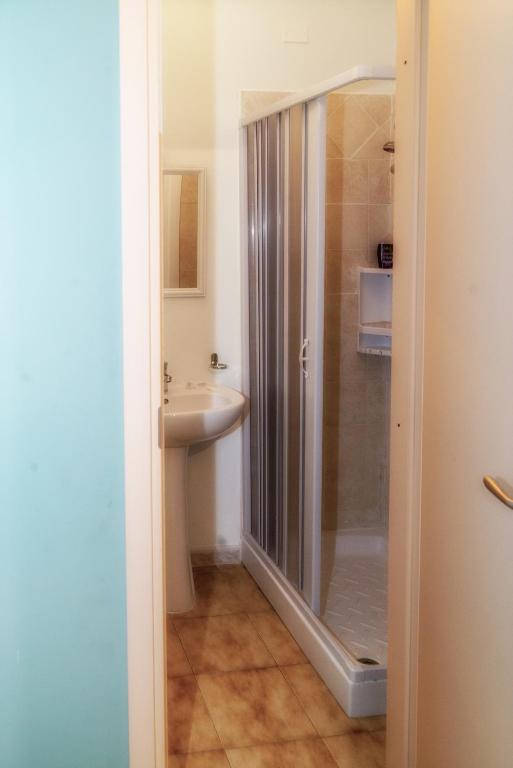 Koupelna v ubytování B&B Porta Roma