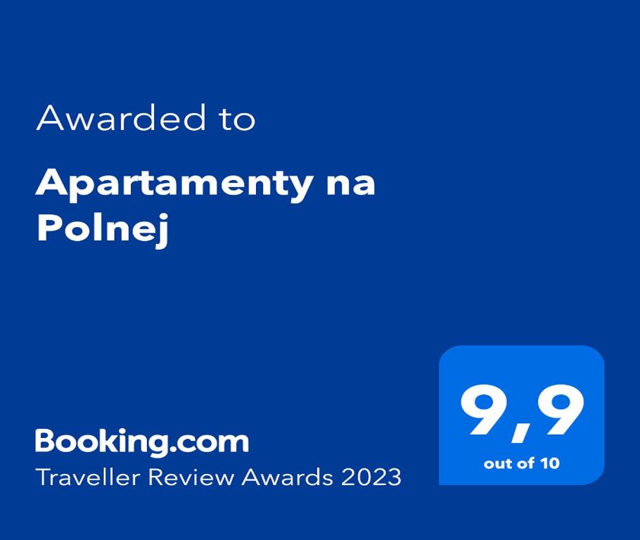 Certifikát, ocenenie alebo iný dokument vystavený v ubytovaní Apartamenty na Polnej