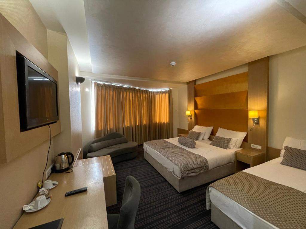 Postel nebo postele na pokoji v ubytování Spa Hotel Terme