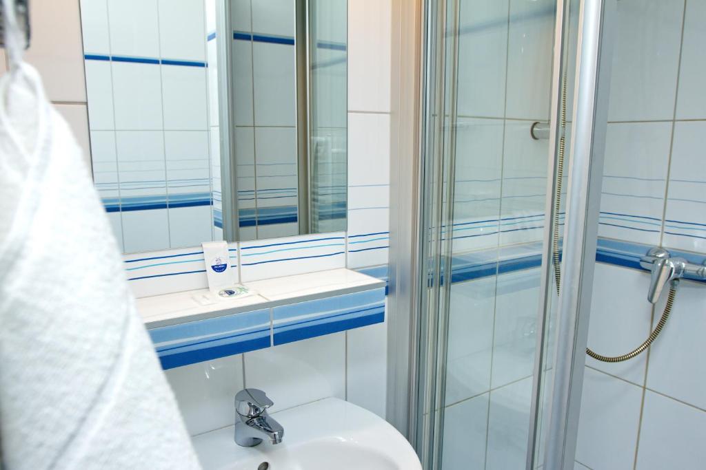 Koupelna v ubytování Hotel Expo