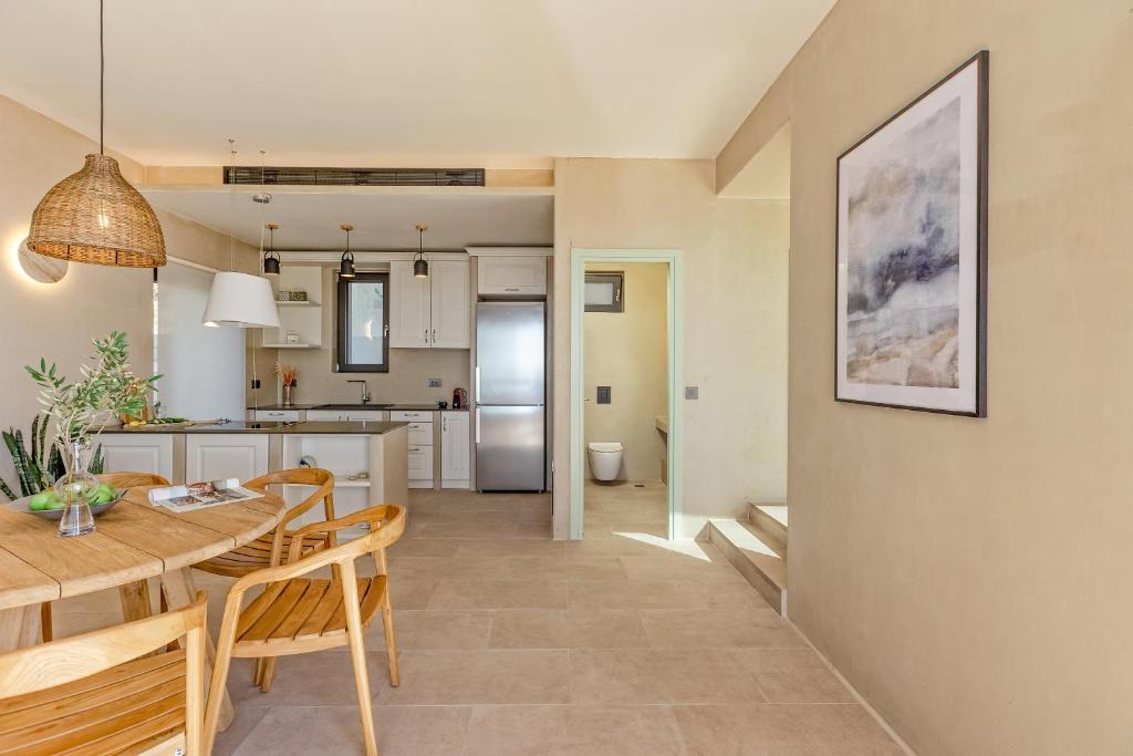 Kuchyň nebo kuchyňský kout v ubytování Apeiron Villas