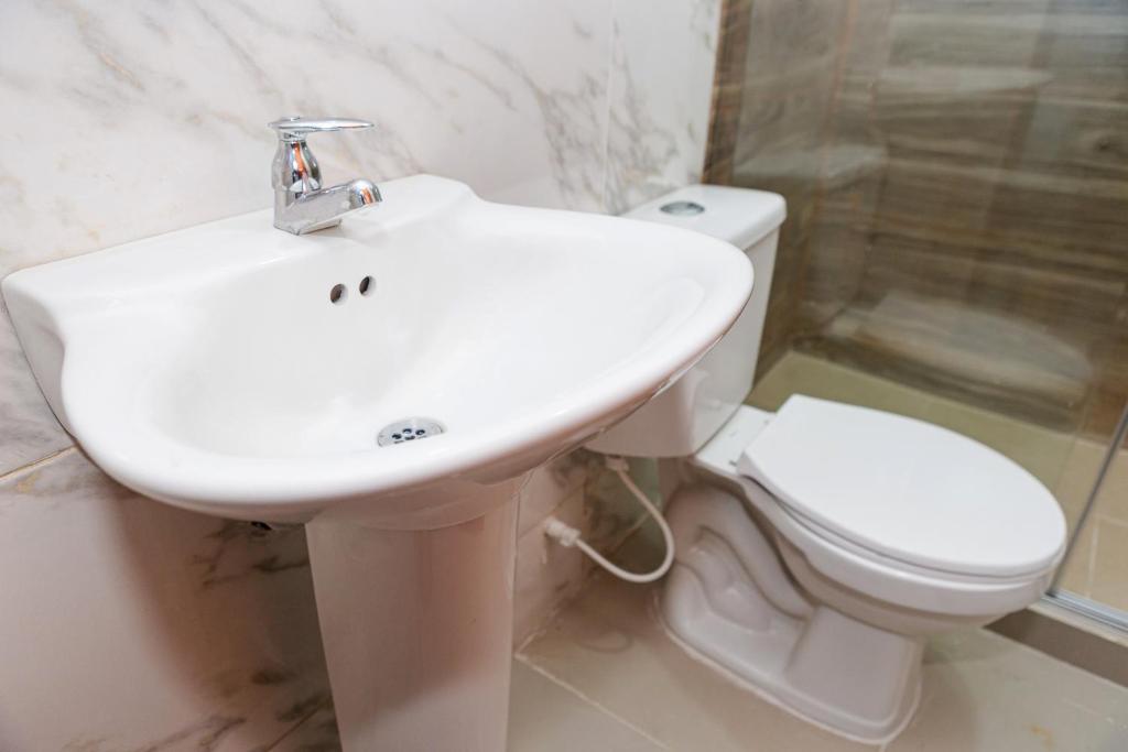 Koupelna v ubytování Markasa Hotel boutique