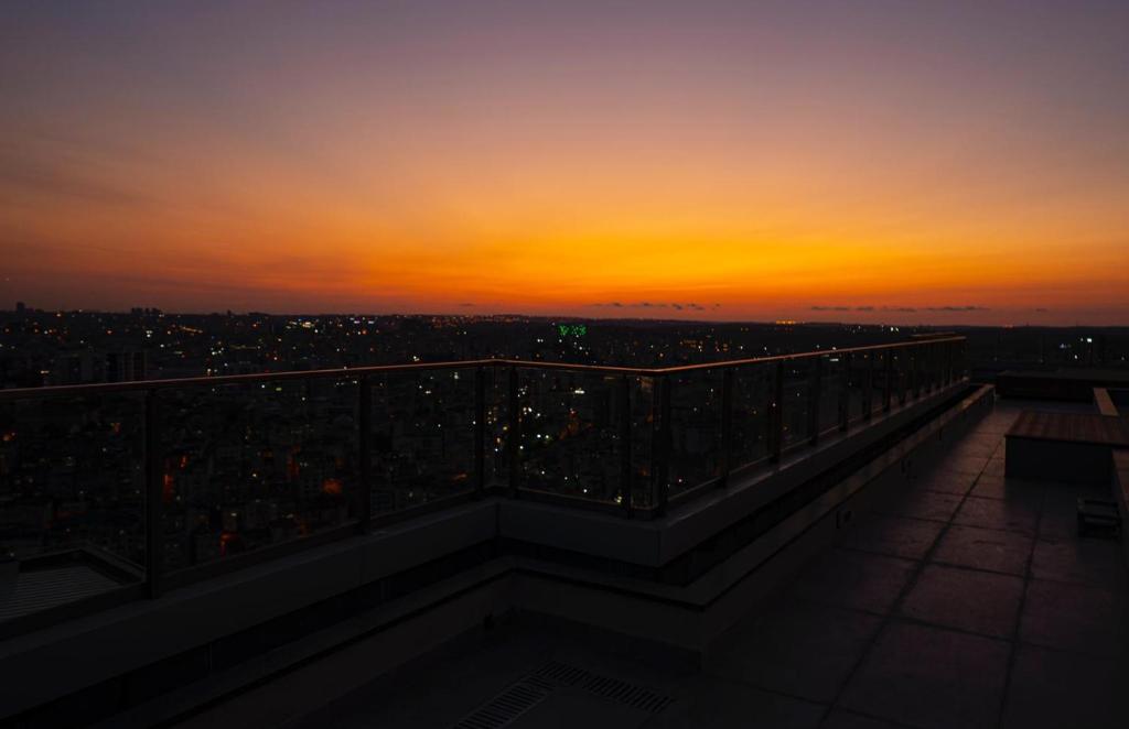 a sunset from the top of a building at AlyaTeras in Istanbul