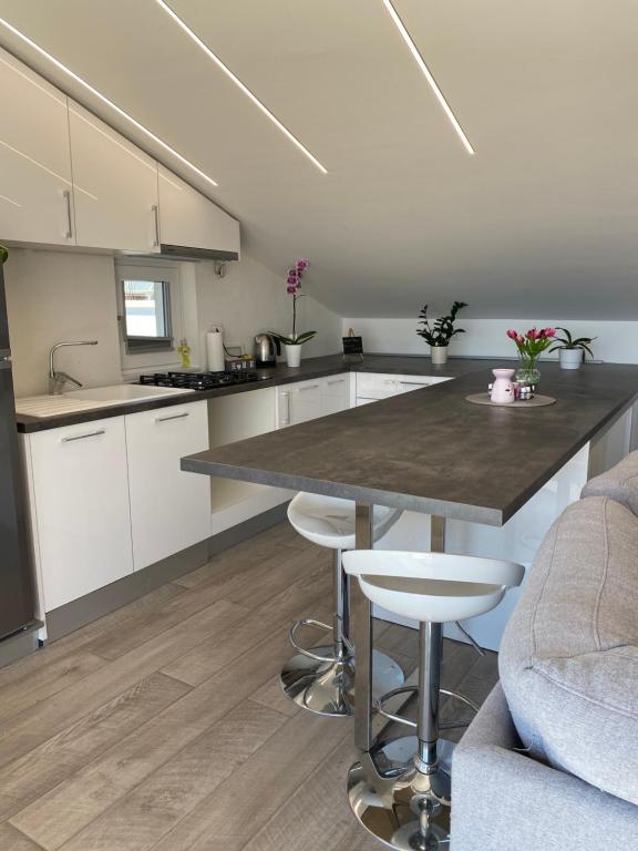 Kuchyň nebo kuchyňský kout v ubytování Apartment Nada