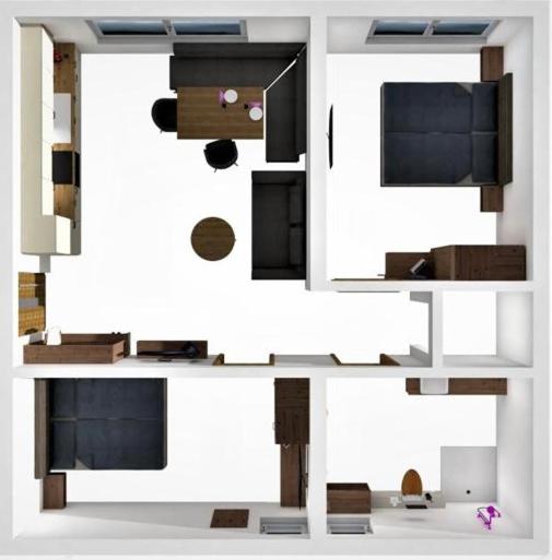 TV a/nebo společenská místnost v ubytování Apartment Span