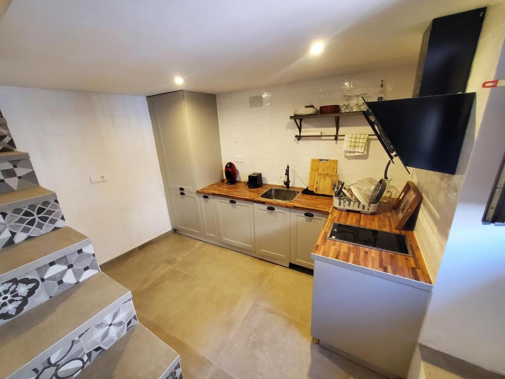 Kuchyň nebo kuchyňský kout v ubytování Happy House