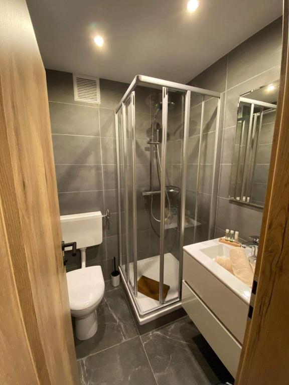 Koupelna v ubytování Haus Tirol