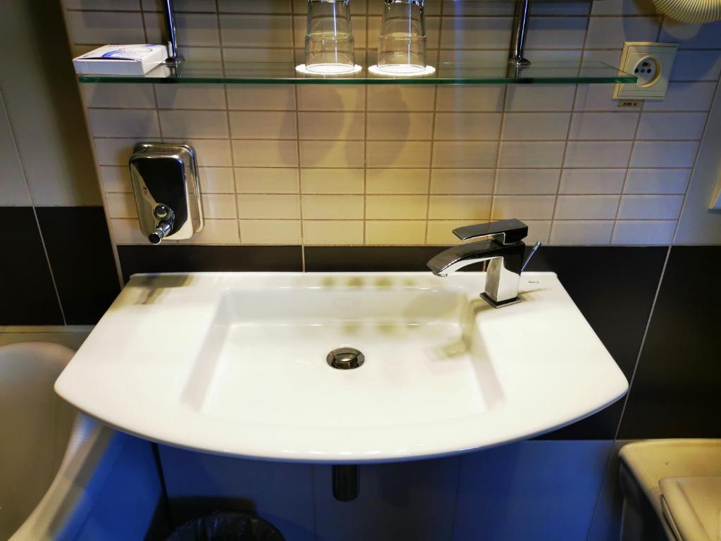 Koupelna v ubytování Hotel Ludmila