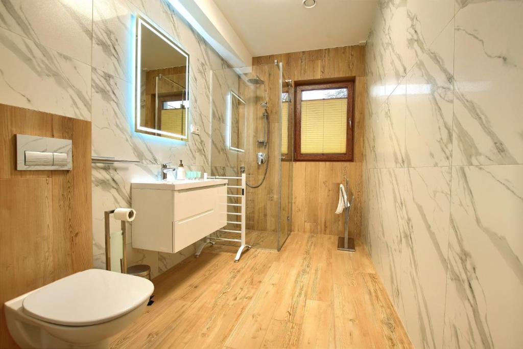 Koupelna v ubytování Apartamenty Bianka