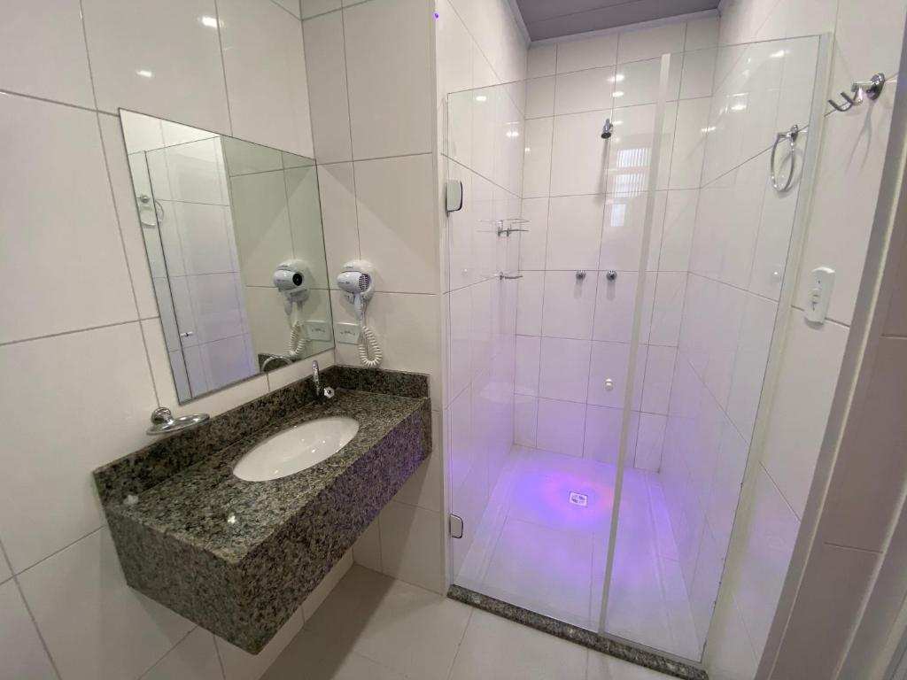Koupelna v ubytování Único Motel Faria Lima