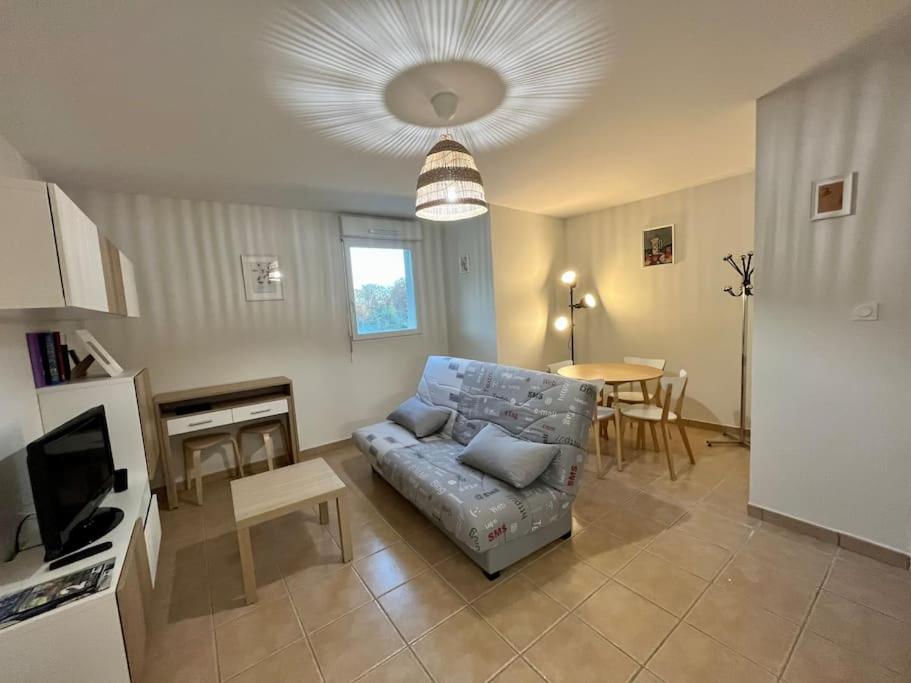sala de estar con sofá y mesa en Superbe appartement - DABNB en Limoges