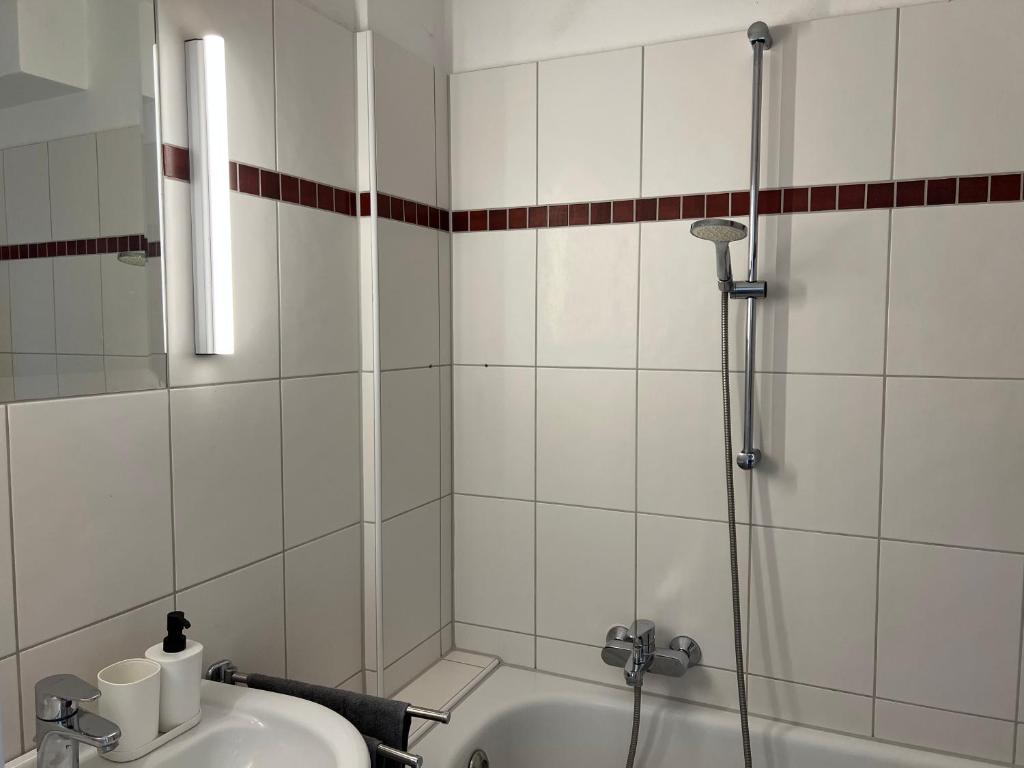 Koupelna v ubytování Zentrale Apartments im Herzen vom Bremerhaven
