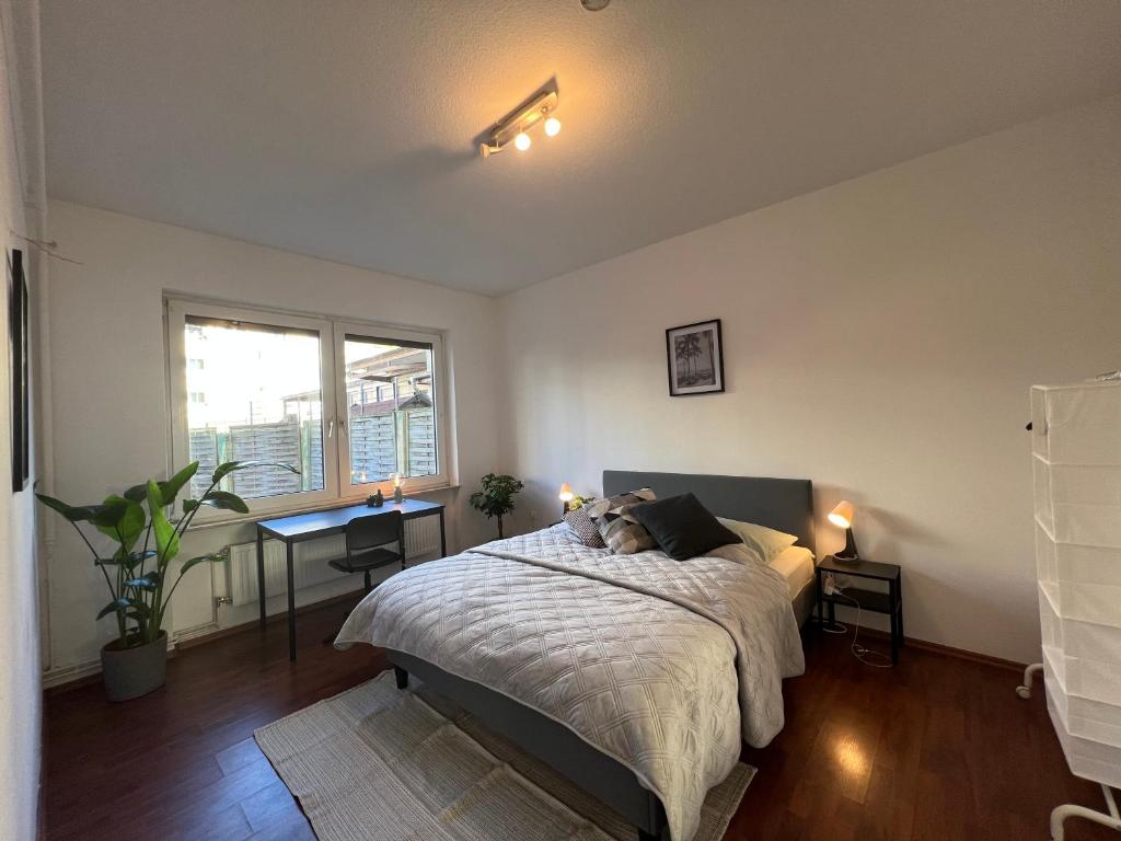 Postel nebo postele na pokoji v ubytování Zentrale Apartments im Herzen vom Bremerhaven