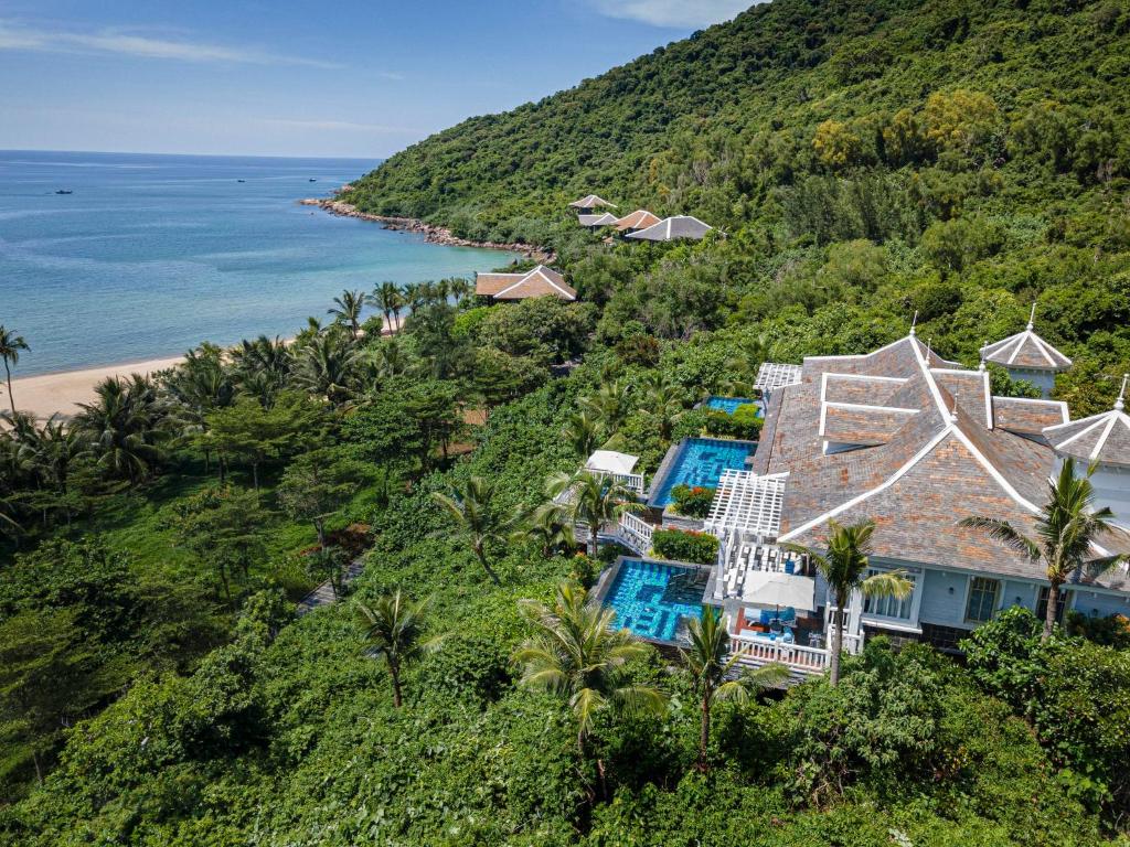 an aerial view of the resort and the beach at InterContinental Danang Sun Peninsula Resort, an IHG Hotel in Danang