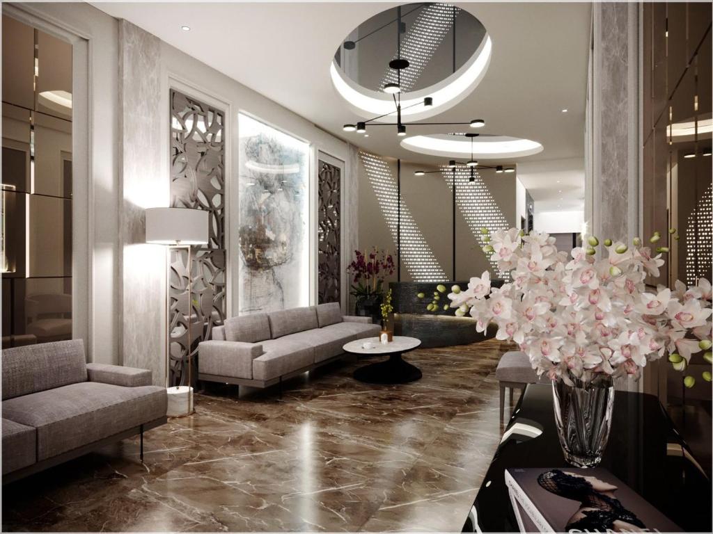 Posezení v ubytování L'amant de Hanoi Hotel - khách sạn Lamant de Hà Nội