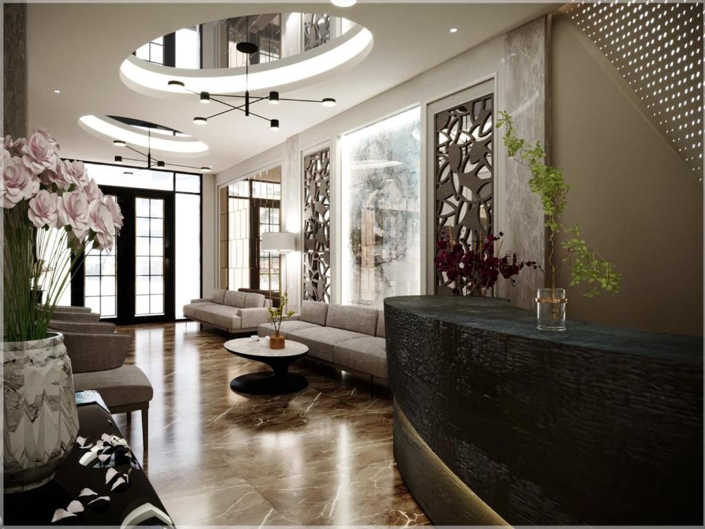Posezení v ubytování L'amant de Hanoi Hotel - khách sạn Lamant de Hà Nội