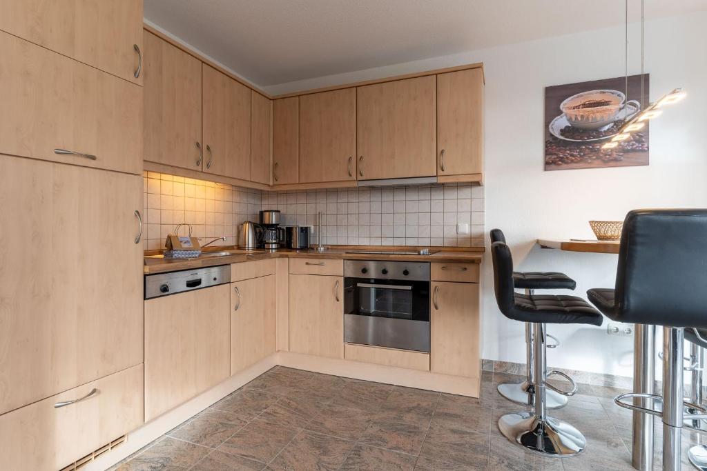 Kuchyň nebo kuchyňský kout v ubytování Haus-Eriel-EG-rechts