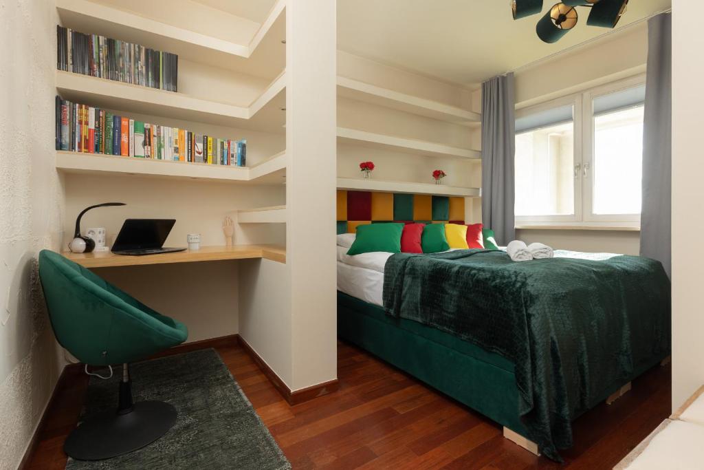 Posteľ alebo postele v izbe v ubytovaní Mokotów Unique & Pet-Friendly Apartment by Noclegi Renters