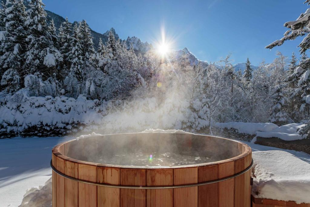 Chalet le Tricouni v zime