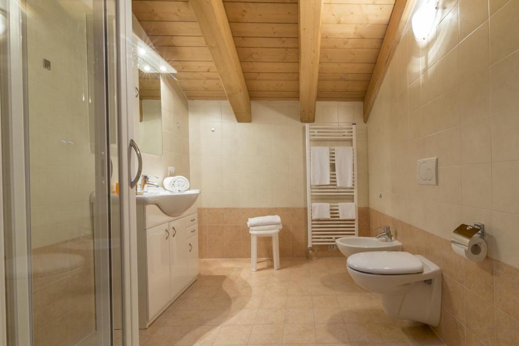 Koupelna v ubytování Residence Civetta