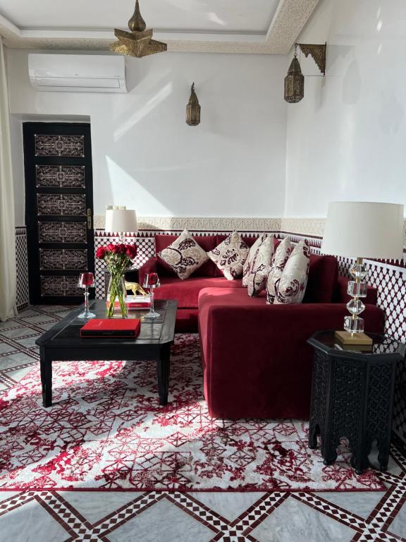 Posezení v ubytování Palais De Fès Suites & Spa